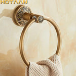 porte serviettes mural bronze antique décor floral classique fixations vis