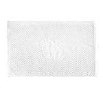 tapis bain coton imprimé pas pied vert gris moderne absorbant 80x50cm