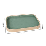 présentoir bijoux boîte velours vert clair moderne pochettes adhésives compartments dorés 30x20cm