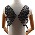 Ailes papillon violet noir bleu rose vert marron adhésif fantaisie déguisement polyester