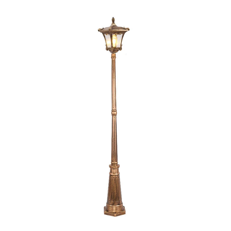 lampe rue extérieure rétro vintage éclairage public ip65 led noir or aluminium