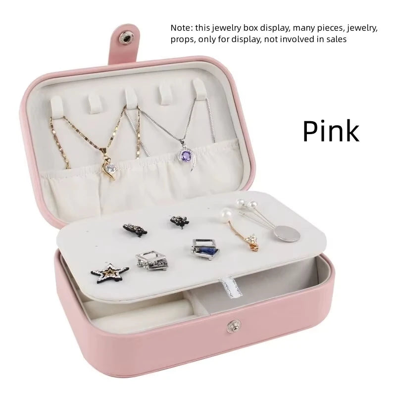boîtes bijoux simili cuir compartiments moderne miroir cordon fermeture vert rose gris noir blanc
