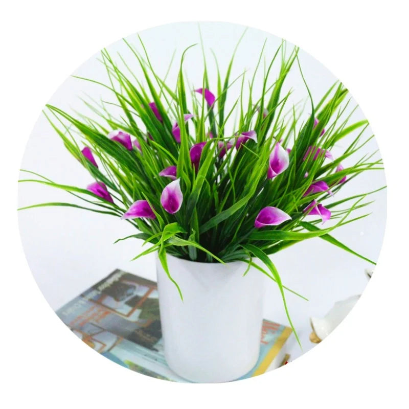 plantes artificielles vertes fleurs simples decoration exterieure intérieure hawaienne modernes minimalistes maison jardin balcon