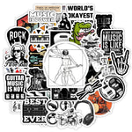 sticker musical vinyle waterproof jazz rock animal lettres instruments graphiques