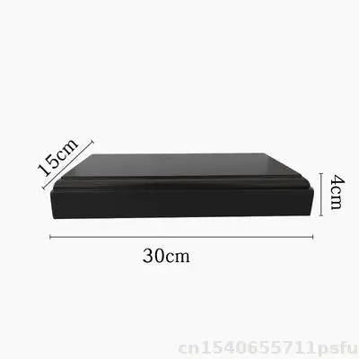 base showcase bois noir classique support décoration plante rangement ornements crafts display stand matériau