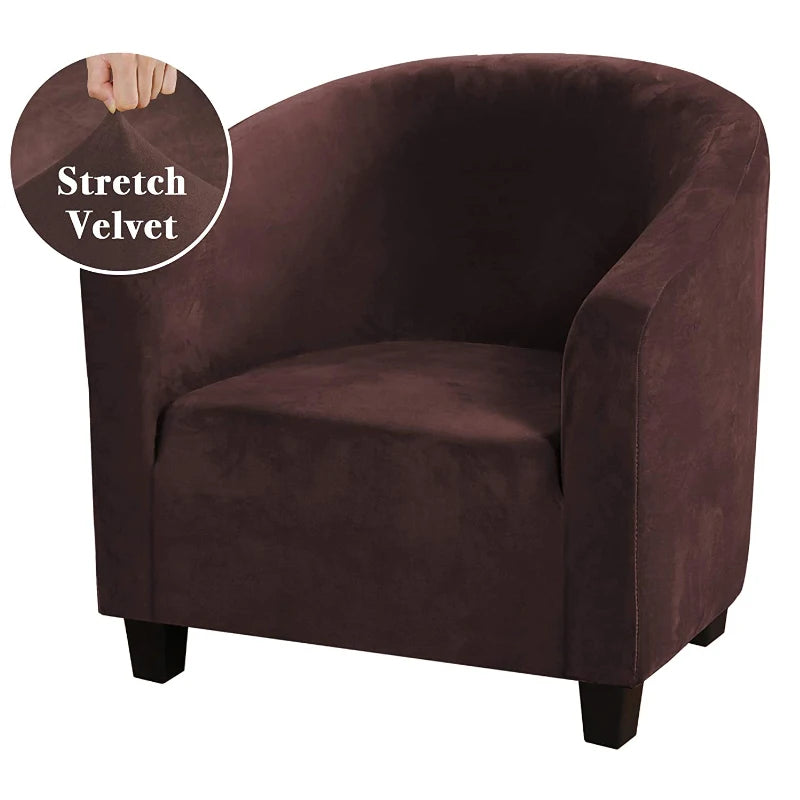 Housse fauteuil velours gris ajustable salon moderne extérieur intérieur machine laver