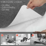 tapis sol antidérapant adhésif gris moderne protection sol PVC polyester pile coupée