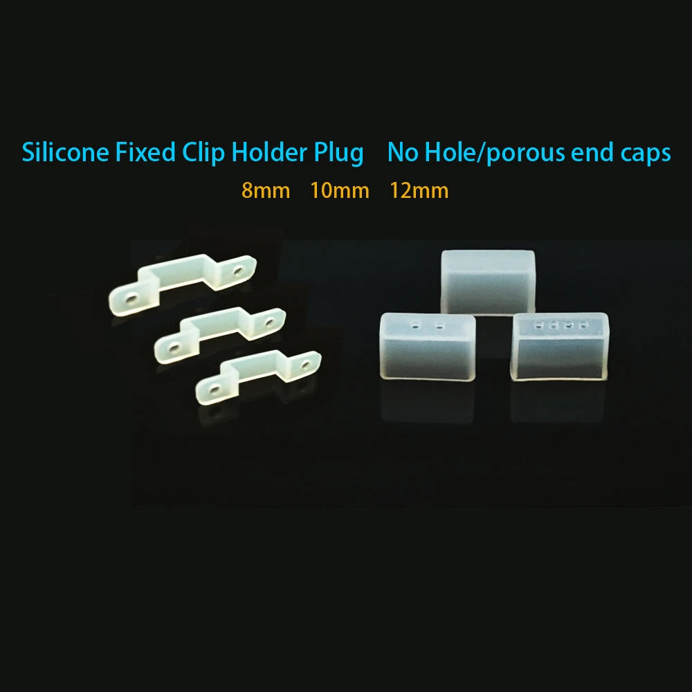 clips fixation rubans led transparent 8mm 10mm 12mm clips pcb led bandes lumière