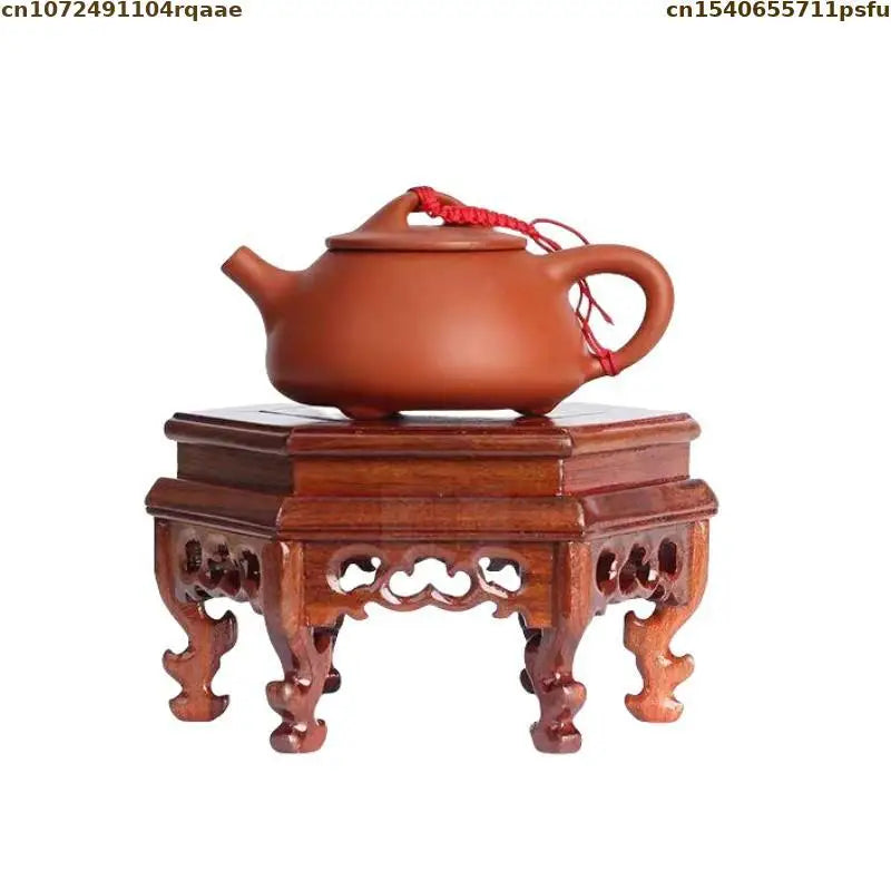 présentoir bois artisanal support plantes sculpture marron décor intérieur extérieur étagère jardin