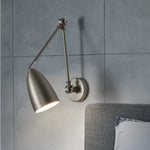 lampe murale moderne réglable led nickel blanc noir opaque fixée 23cm 15.5cm