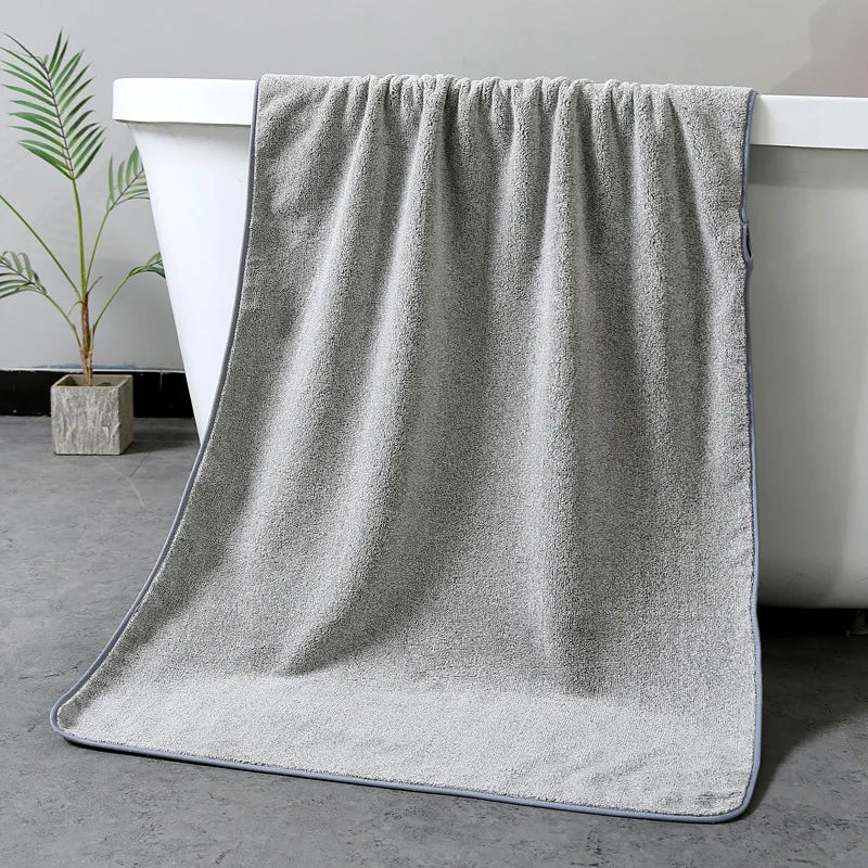 serviettes bain microfibre rayées gris sèchement rapide absorbantes adultes moderne