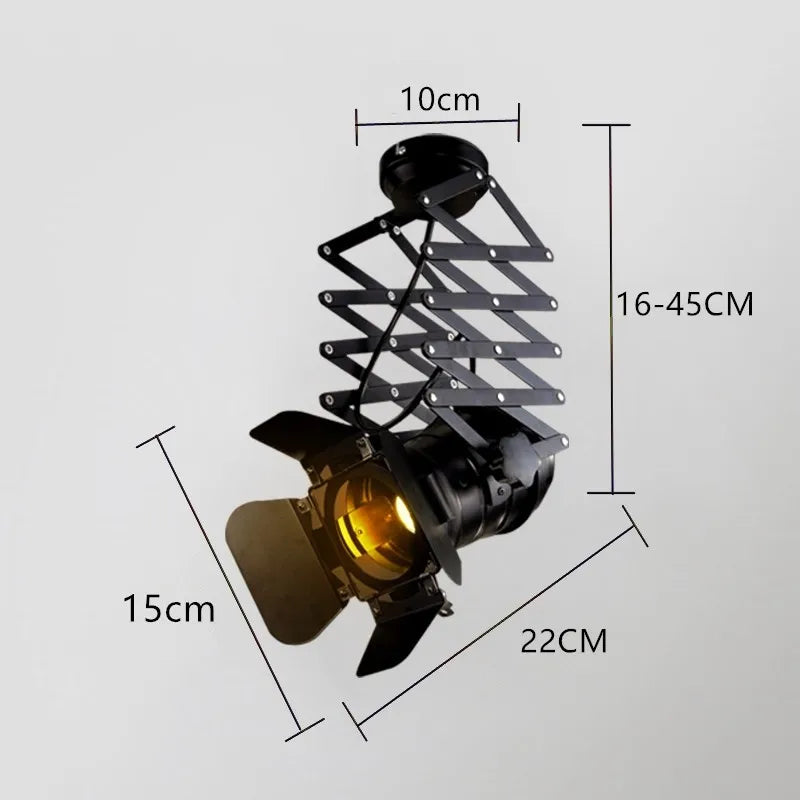 spot lumineux noir moderne tringle led éclairage industriel interrupteur bouton