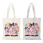 sac main moderne ethnique toile plumes tribal poignées fermeture éclair blanc noir vector illustration