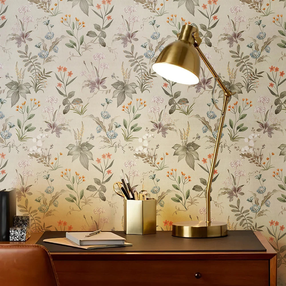 papier peint fleuri autocollant imperméable fleurs feuilles classique chambre salon cuisine vintage pvc résistant