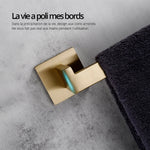 porte serviette mural salle bain moderne doré mat acier inoxydable fixation vis murale