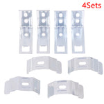 accessoires fenetre clips transparents pratiques fonctionnels fixations rideaux stores 4pcs métal