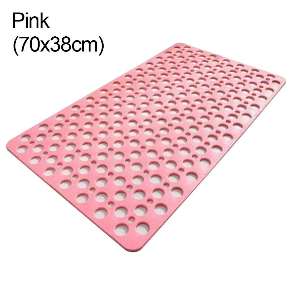 tapis bain moderne perforé anti dérapant rose bleu vert gris cupules succion