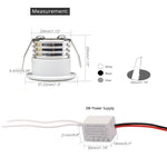 spots led mini 3w blancs 29mm moderne dimmable 4000k 6000k 3000k