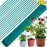 tuteurs plantes réutilisables bambou tiges fleurs artificielles vert foncé lisses modernes adhésifs 30cm 40cm