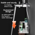 organisateur salle bain suspendu barres métalliques argenté noir moderne minimaliste porte shampoing savon