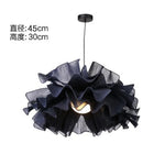 lampe suspendue moderne plissée blanc câble suspendu salon chambre nordique led
