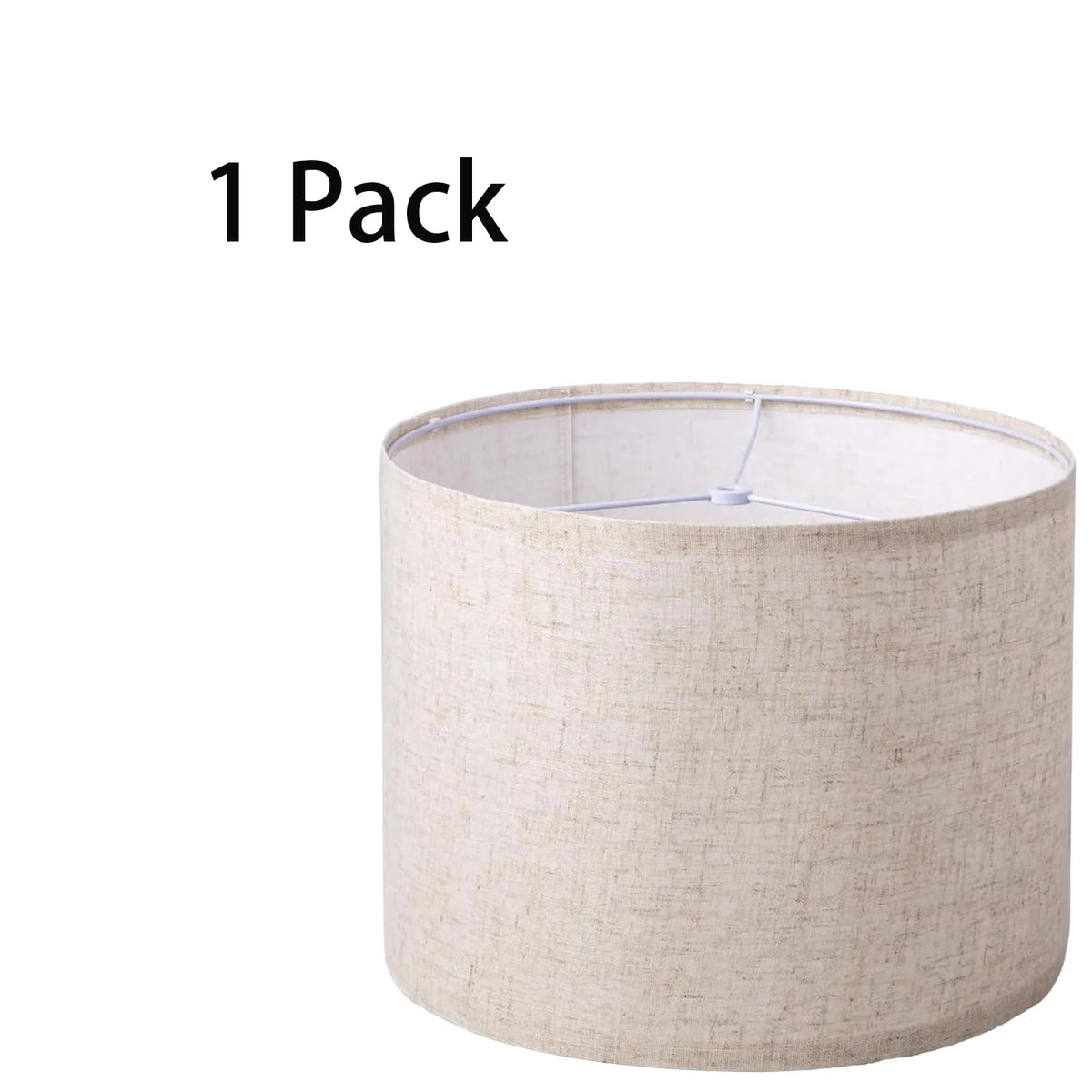 abat jour moderne toile lin beige clair opalescent 32.2cm 22.3cm