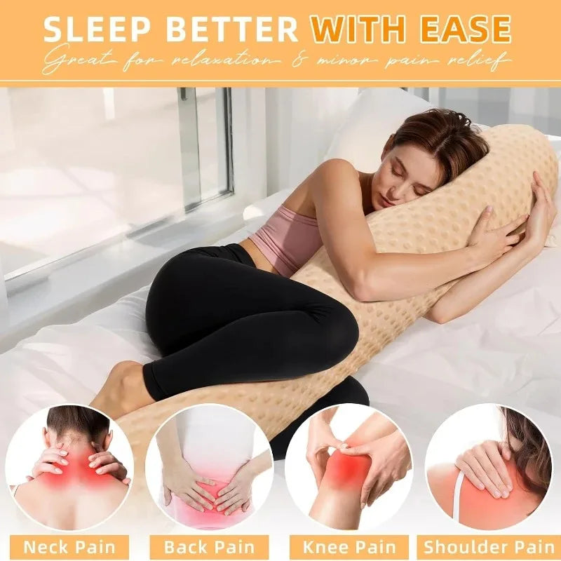 coussin ergonomique beige texture pointillée contemporain zip invisible amovible lavable 60cm 100cm