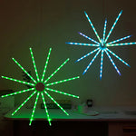 décoration lumineuse étoile RGB télécommande ambiancé moderne festifintérieur extérieur LED multicolore violet blanc