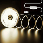 ruban led flexible blanc haute luminosité adhésif usb découplable moderne decoration murale salon