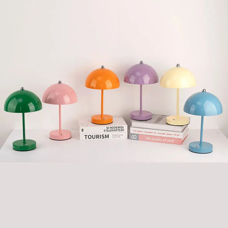 lampe table moderne minimaliste couleurs vives base plate interrupteur tactile led charge type