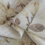 rideau fleur blanc translucide romantique maison inclusion polyester