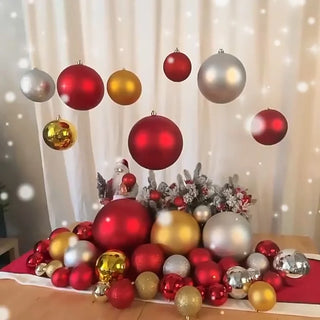 Boule de Noël décorative en PVC coloré pour arbre et décoration intérieure, 2 pièces