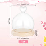 boule neige transparente moderne ours peluche fleurs séchées neige artificielle
