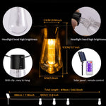 guirlande lumineuse solaire extérieure modes ambrée filaments visibles télécommande led contemporaine