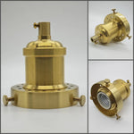socquettes ampoule dorées douille blanche vintage base laiton fixations classiques ul sécurité echangement facile