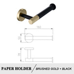 porte papier moderne acier inoxydable texture brossée noir blanc cuivre vis instructions minimaliste