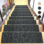 tapis antidérapant escalier motif patchwork coton duveteux adhésif moderne noir beige