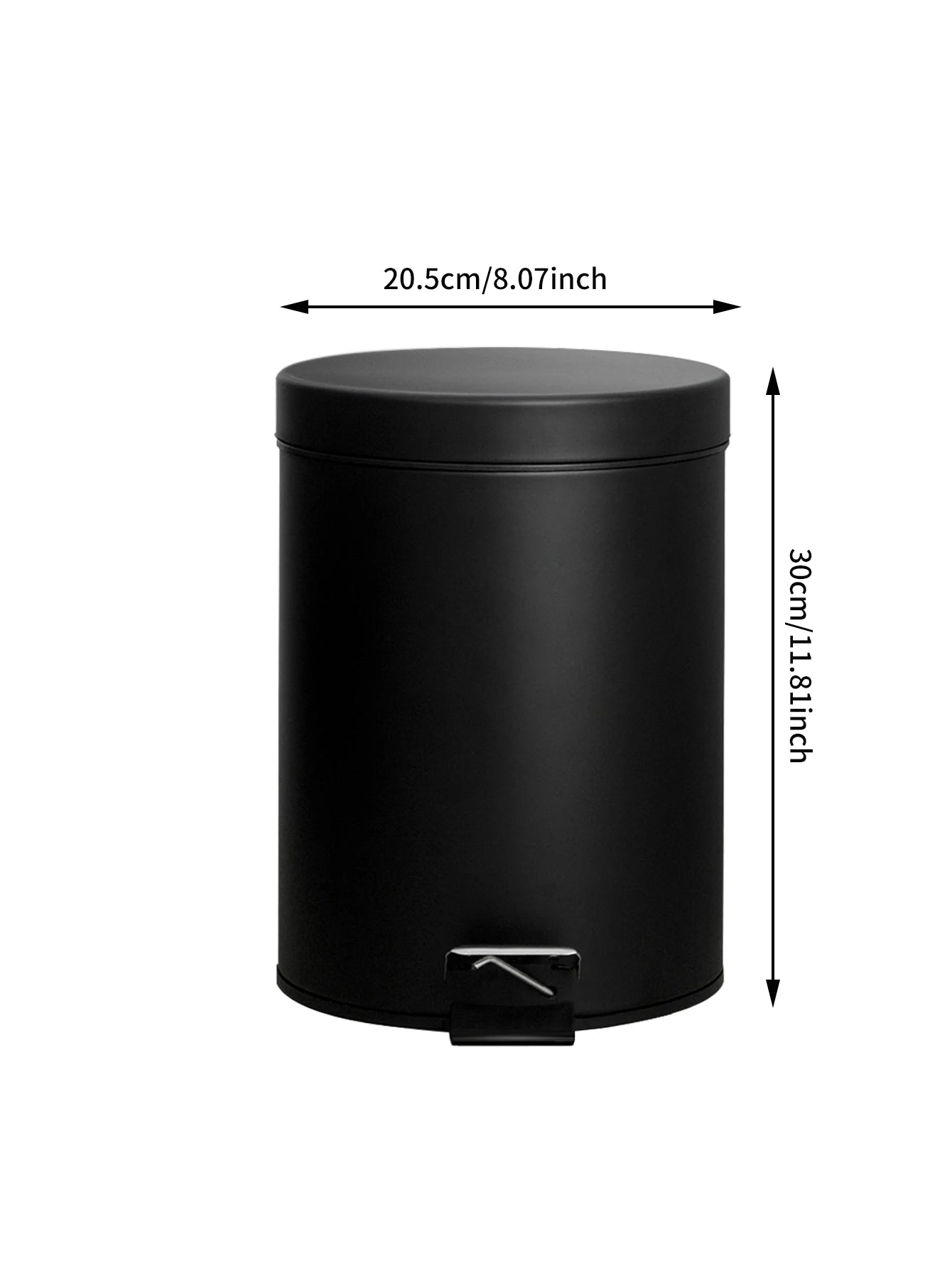 Poubelle design noir pour salle de bain et cuisine