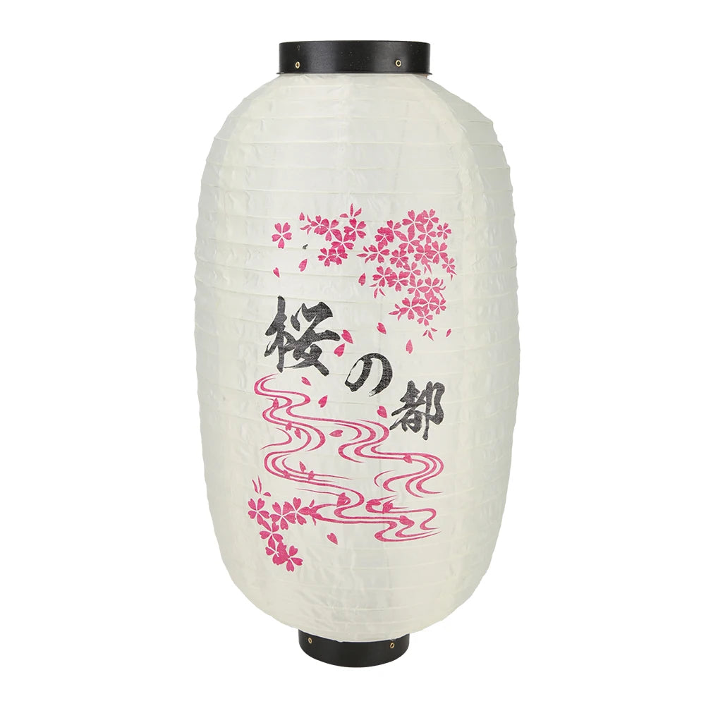 lanterne japonaise traditionnelle suspendue tissu blanc rouge décoration fête mariage intérieur extérieur