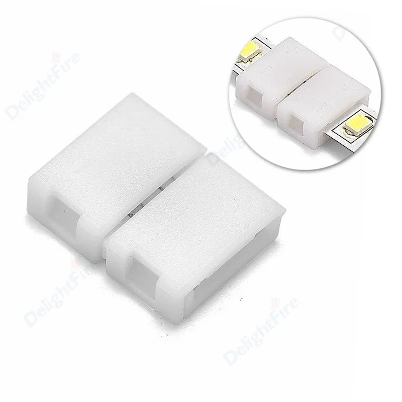 connecteurs led rubans blancs formes pvc modernes clips 24v tension basse
