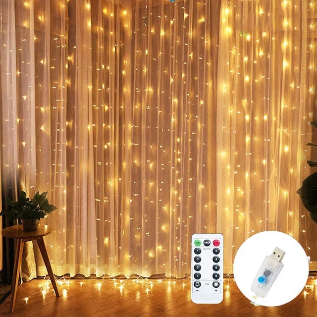 guirlande lumineuse led multi couleur blanc chaud télécommande modes décoration noël moderne