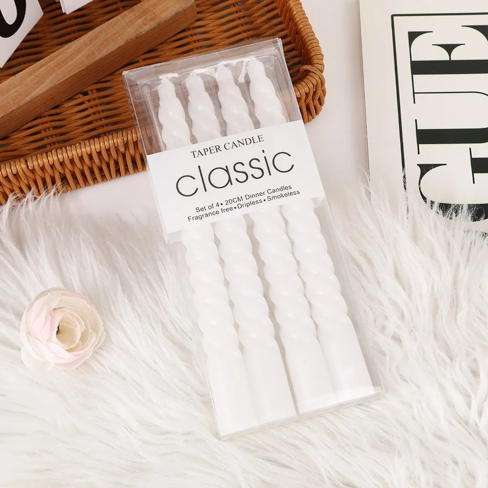 bougies spirales classiques noires violets vertes blanches roses maison mariage