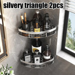 rangements étagères salle bain adhésives modernes noires grille rangement cosmétiques accessoires toiletttes