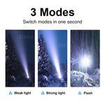 lampe poche rechargeable led laser 30w zoom portable camping hunting fishing