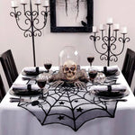 rideau toile d'araignée halloween motif araignées noir géométrique festif maison opaque