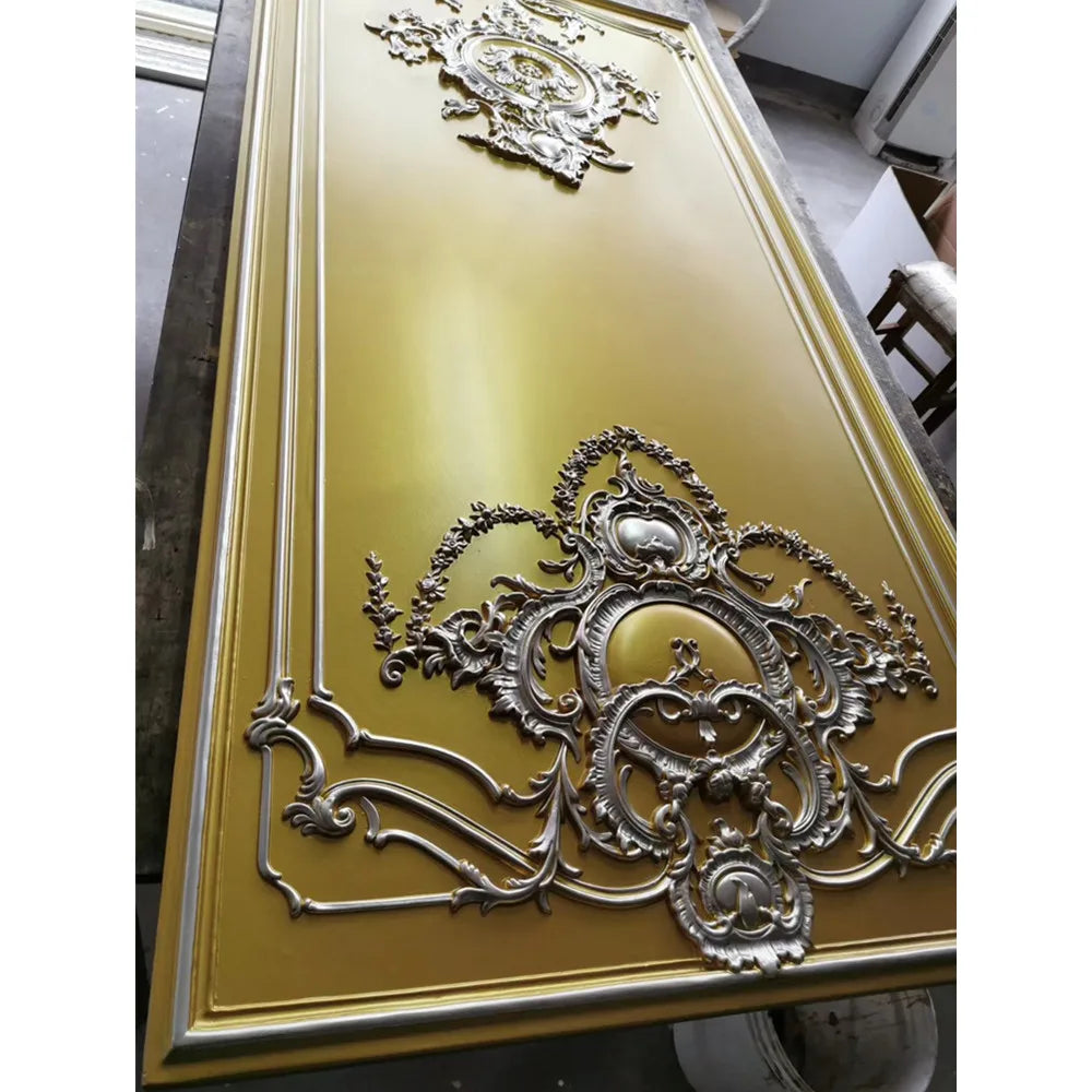 panneau mural décoration maison doré argenté floral baroque durable facile résistant eau