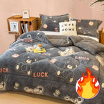 couverture hiver fleur ours mignons gris rose bleu moderne douce portable décoration noël