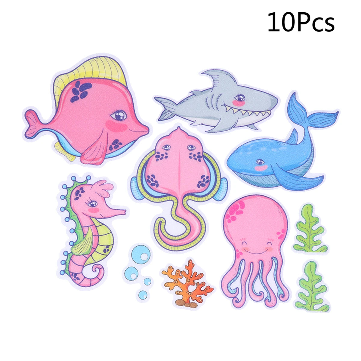 sticker anti dérapants fleurs modernes salle bain bleu vert orange rose violet éco responsable