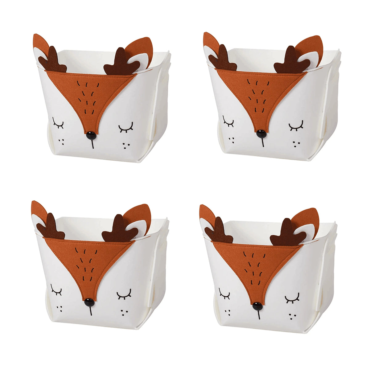 panier rangement pliable coton bio animal mignon blanc moderne jouets enfants