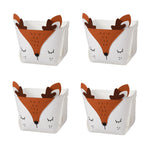 panier rangement pliable coton bio animal mignon blanc moderne jouets enfants
